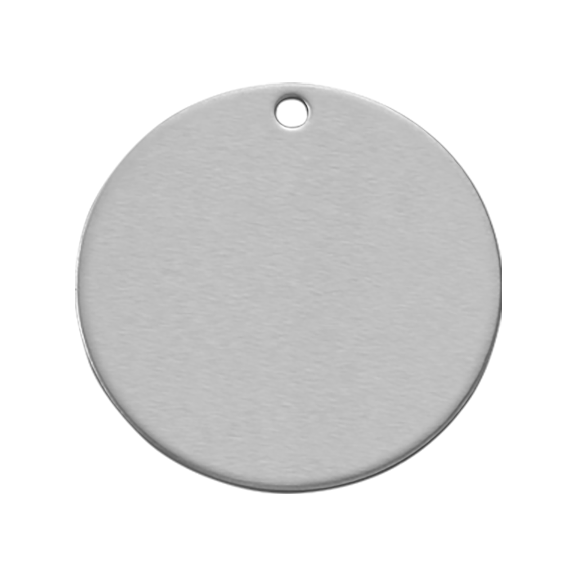 Personalised deep-engraved stainless steel round pet ID tag