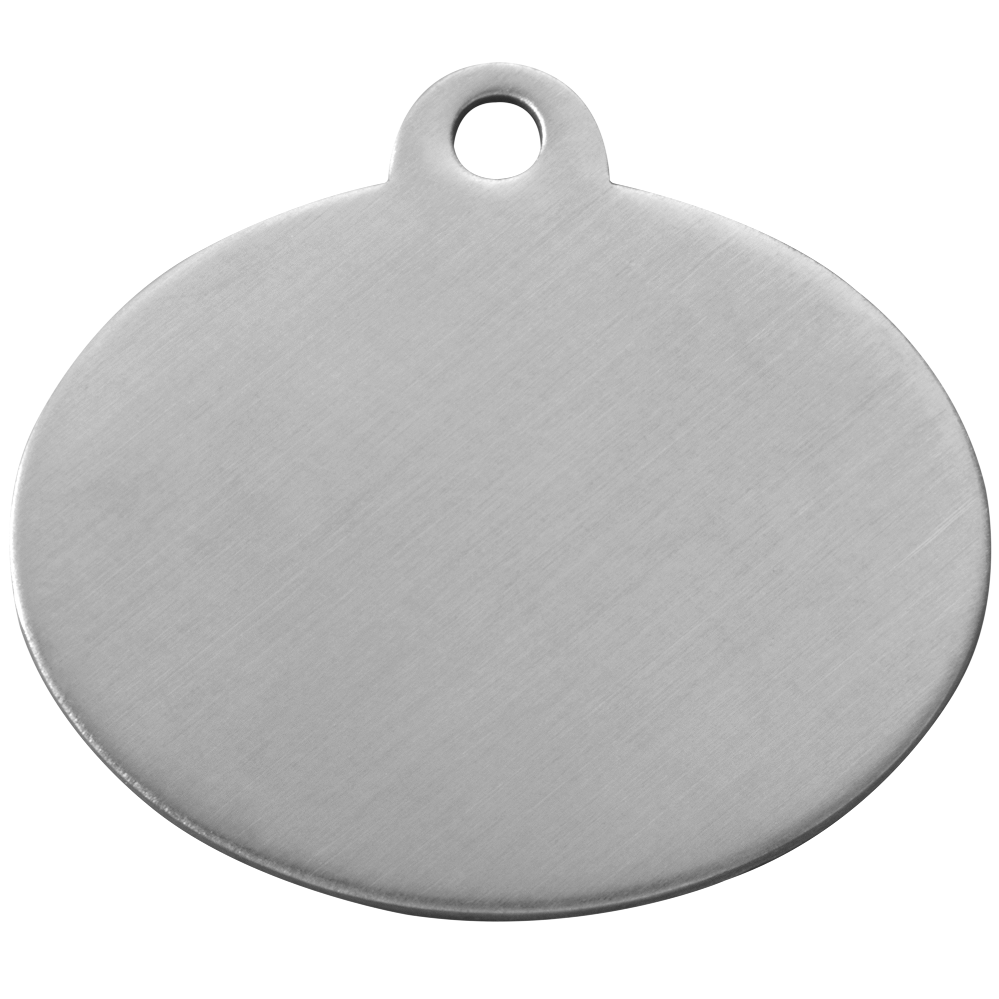 Personalised engraved stainless steel oval pet ID tag